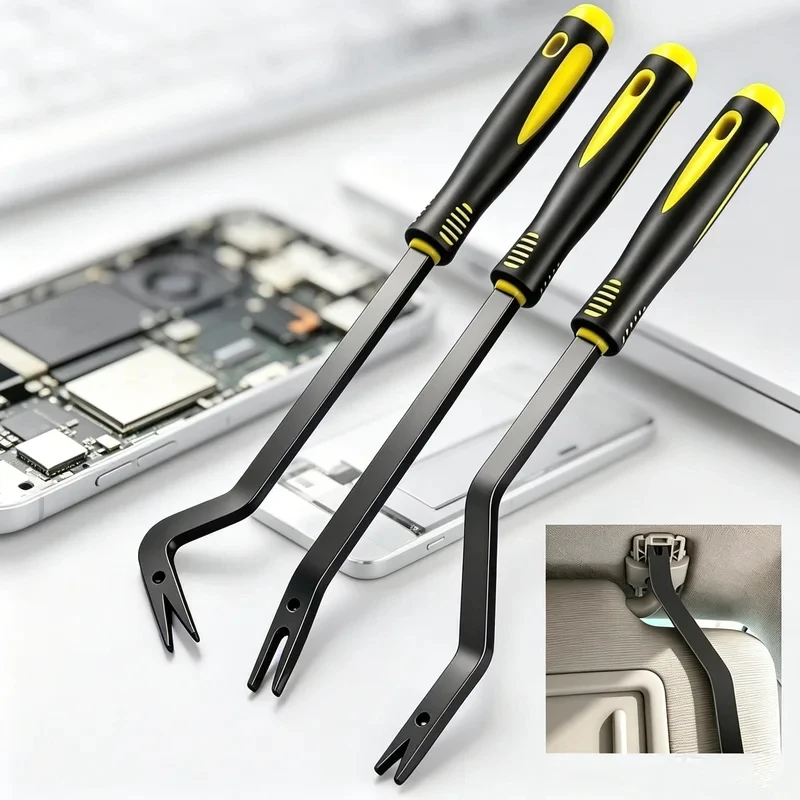 Ferramenta de Remoção de Plástico Não Danificante, Espátula Multiuso para Desmontagem de Puxadores de Teto de Carro para Manutenção de Acabamentos Internos Automotivos