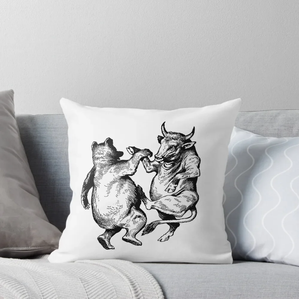 

Bull and Bear Throw Pillow Decorative Pillow Covers For Sofa Cusions Cover pillow cover luxury Decorative pillowcase