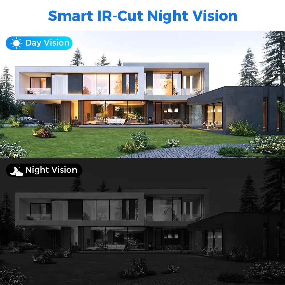 كاميرا مراقبة أمان Hiseeu-POE IP ، واي فاي ، CCTV Ai ، تتبع تلقائي ، رؤية ليلية عالية الدقة ، كاميرا منزلية ، 5 ميجابكسل
