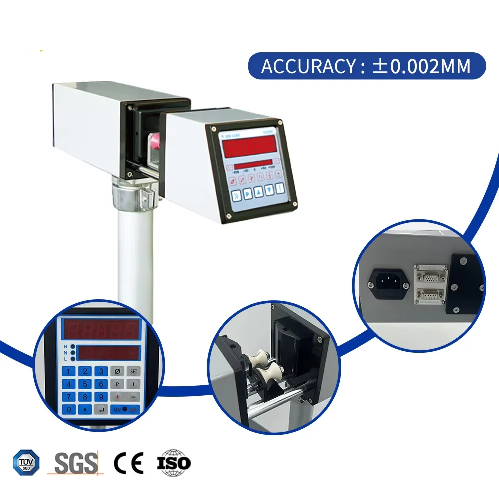QP25-AL Cable Laser Diameter Gauge PV PVC PE Wire Diameter Measuring Tools Laser Diameter Measuring Device