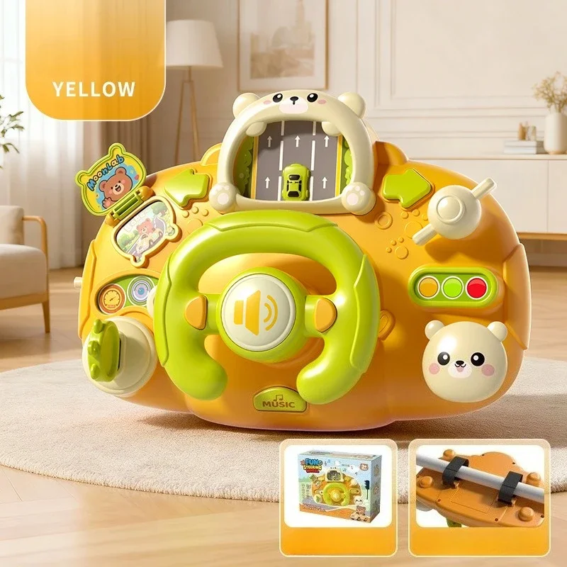 Babys Early Education Intelligence Steering Wheel Toys Children Simulated Realistic Driving Car Small Cart Soothing Kid Girl Toy