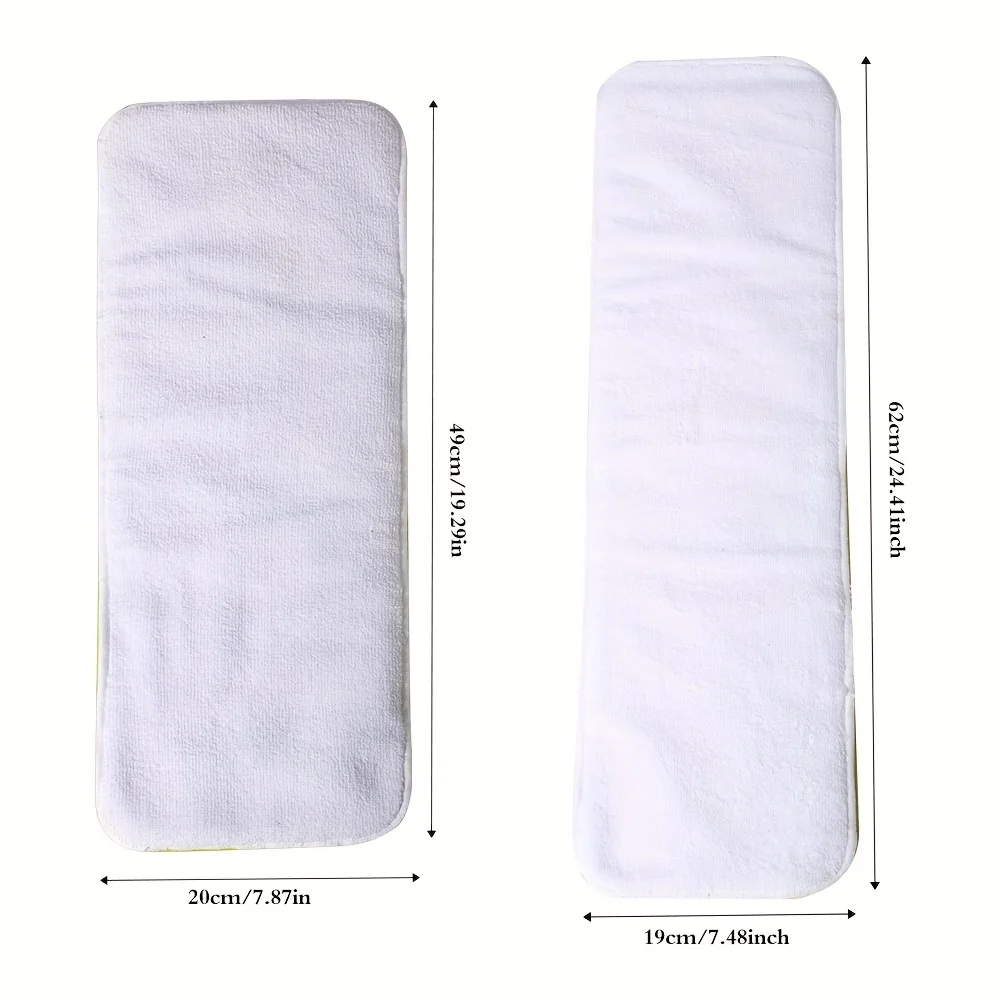 6 قطع من حشوات الحفاضات للبالغين قابلة للتنفس - 4 طبقات من الألياف الدقيقة القابلة للغسل، قابلة لإعادة الاستخدام لكبار السن