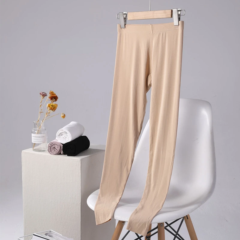 Modal women leggings plus size spring and autumn thin seamless elastic tight high waist slim pants.