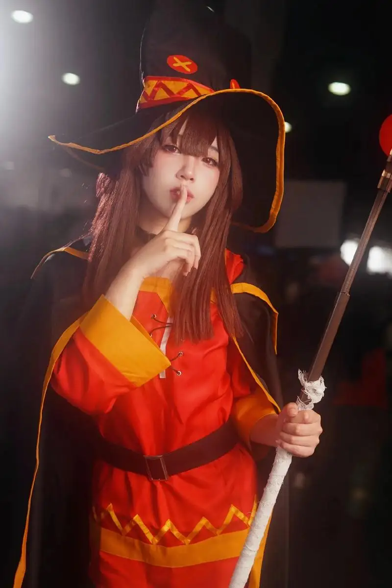 

2026 Halloween party cos girls Anime megumin cosplay costume konsubarash Sekai ni shukufuku wo! Cosplay dress hat cloak uniform
