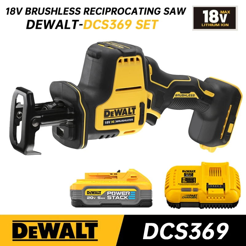 

DEWALT Reciprocating Saw Kits DCS369 Brushless Motor Speed Adjustable Metal Wood Electric Saber Saw Machine With Lithium Battery