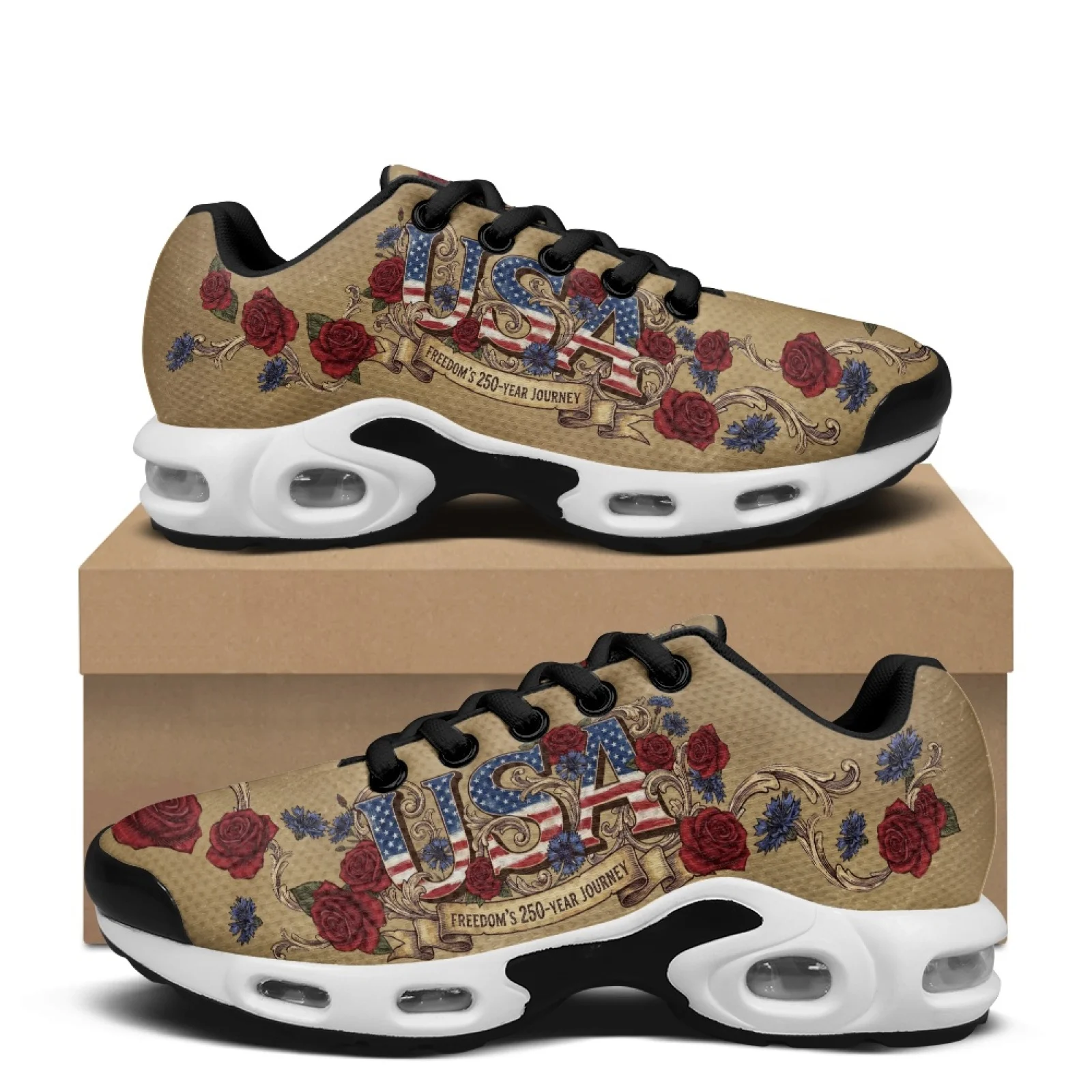 PENSTROLL USA Rose Vintage Comfort Air Cushion Sneaker Tennis Basketball Shoes for Men Trail Sport