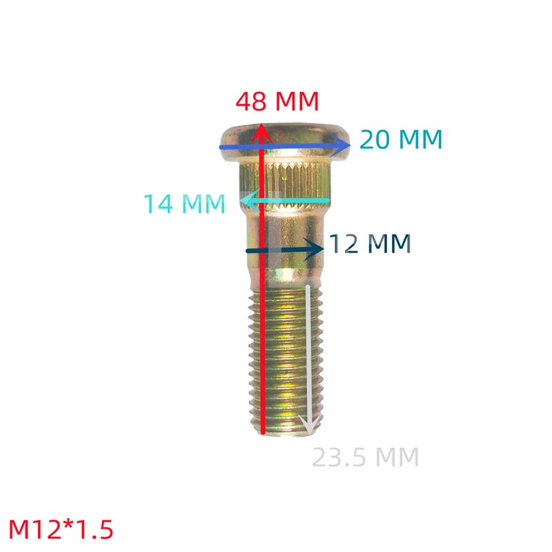 1 PCS M12*1.5 Wheel Stud Hub Bolt For Mitsubishi OUTLANDER PAJERO PININ SIGMA SPACE RUNNER STAR WAGON