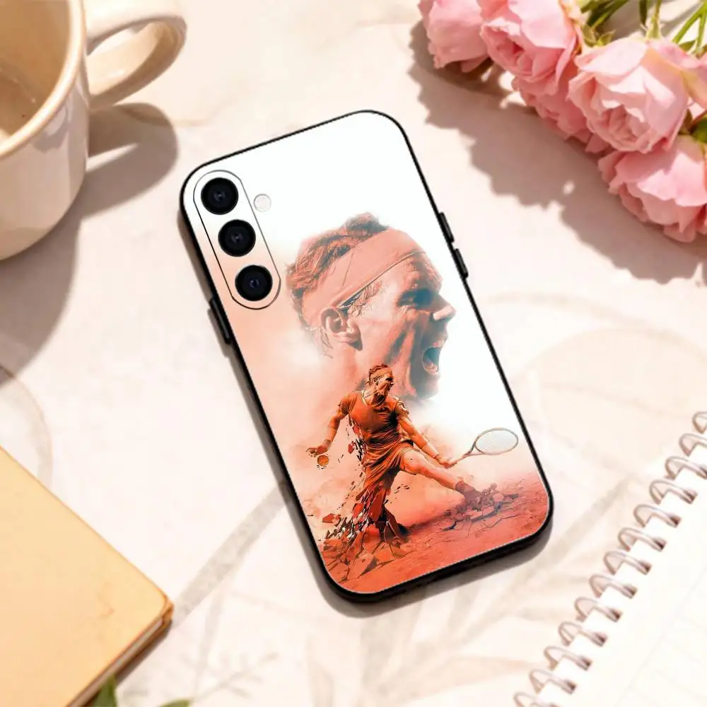 Etui na telefon R-Rafael N-Nadal Tennis Merch do Samsung Galaxy A73, A72, A71, A70, A53, A52, A51, inne modele, miękka czarna obudowa