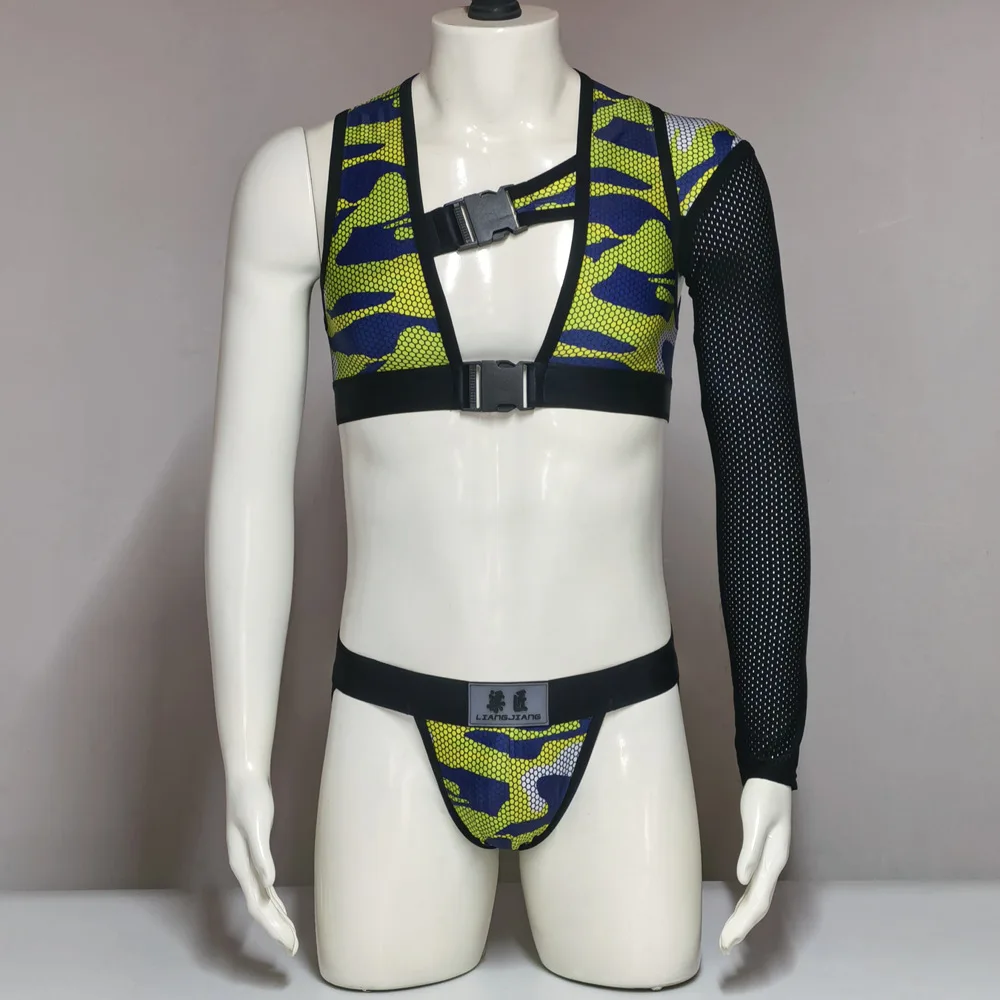 Seaside Beach New Men's Swimsuit Three-piece Vest Quick-Drying Breathable Sunscreen Sleeveless Vest LX607