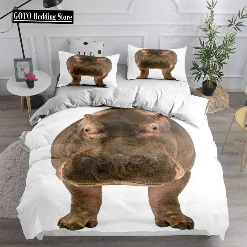 

180x220 Bedding Sets Animal Head Duvet Cover Set Super Soft Full Queen King Bedroom Set European American Style Home Textile