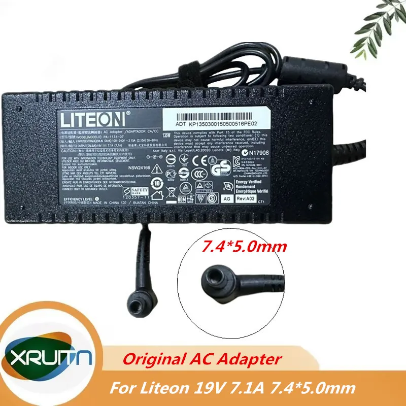 

Genuine Liteon PA-1131-07 19V 7.1A 135W AC Adapter Charger 135W Laptop Power Supply 7.4*5.0mm