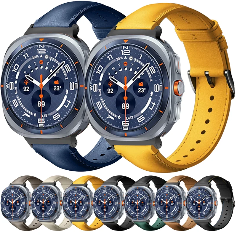 

Luxury Leather Band for Samsung Galaxy Watch Ultra 2025 Sport Bracelet For Samsung Galaxy Watch Ultra 2025 NO Gaps Curved End