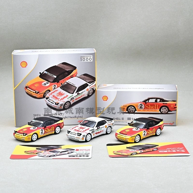 Sparky&Tiny 1/64 944 #2/Adler Von Tirol Set(Upright Headlights) Alloy Toy Motor Vehicle Diecast Metal Model Gifts