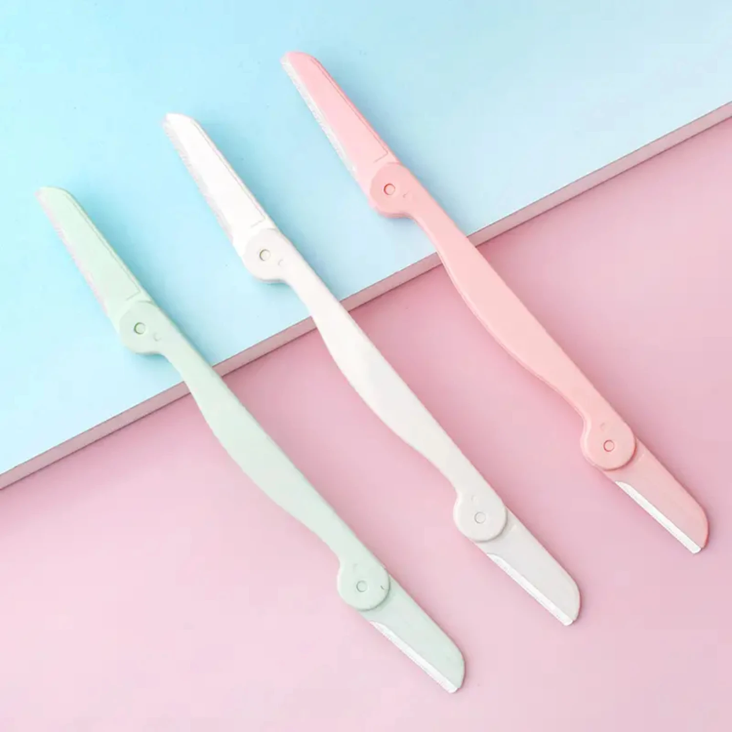 Набор из 3-х острых лезвий-триммера для бровей, прецизионного формирователя и бритвы — портативный косметический инструмент для идеальных бровей