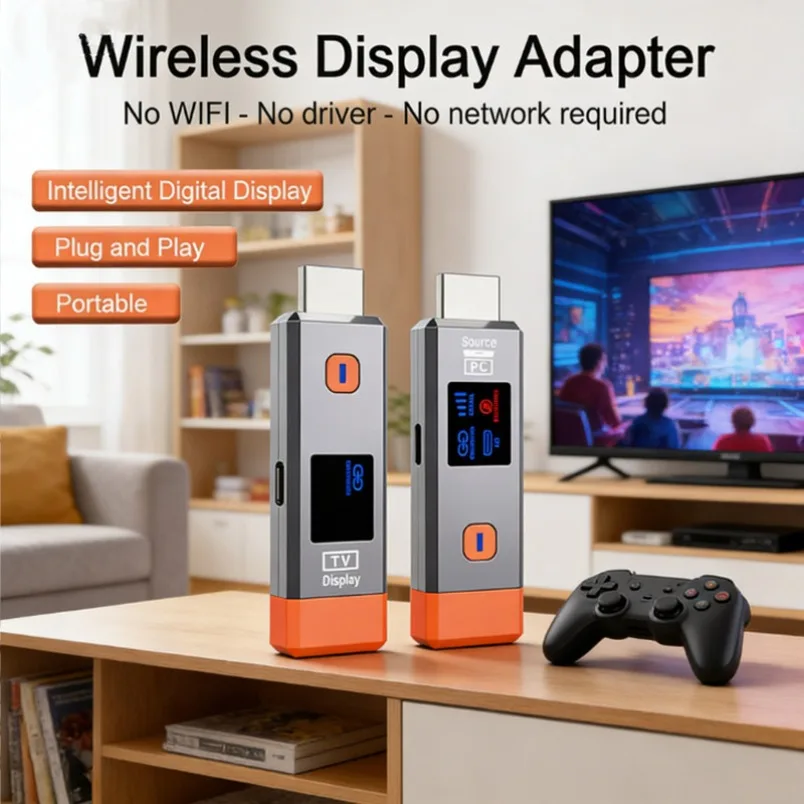 

Беспроводной HDMI-совместимый передатчик/приемник 1080P@60Hz 5.8G 50M, беспроводной адаптер для дисплея TX RX, полный комплект для домашнего и офисного использования