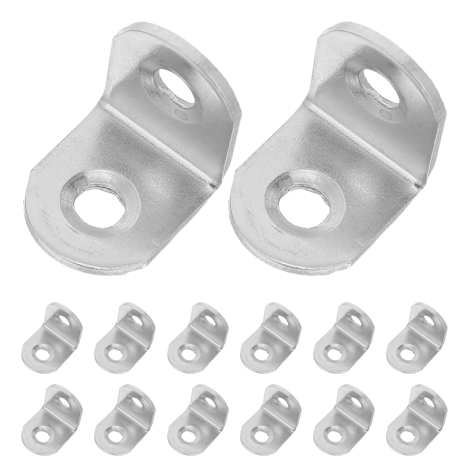 40Pcs Stainless Steel Angle Bracket L Bracket 90 Degree Right Angle Corner Brace for DIY Furniture Repair Wood Joint Shelf