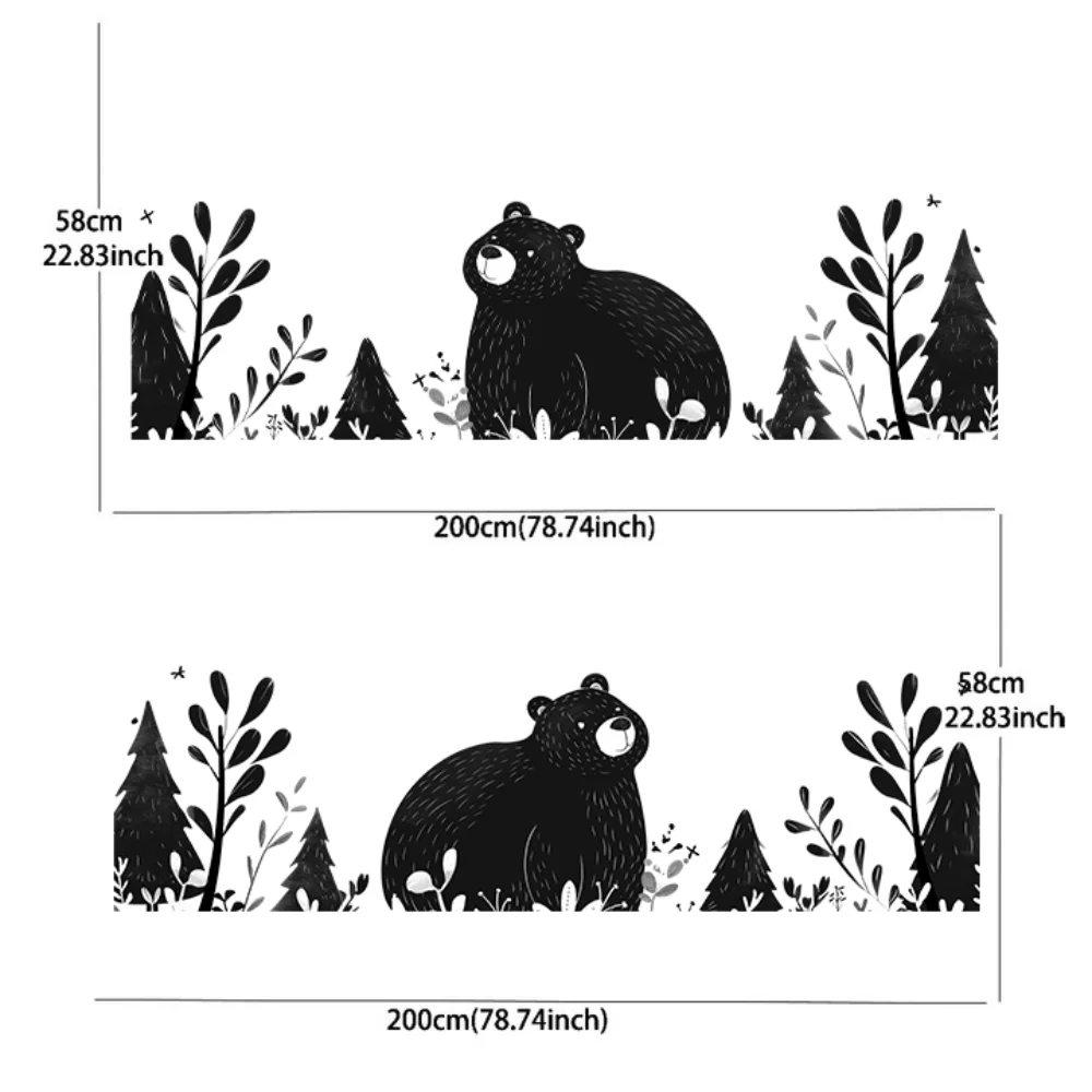 Cartoon tree black bear sticker car sticker full body decal decoration covering scratches protect car sticker waterproof car vin