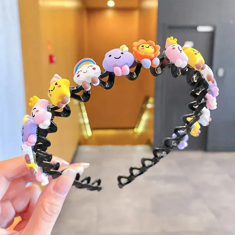 Niedlicher Haarreif für Babymädchen, Rutschfestes Wellen-Stirnband mit Zähnen, Kinder-Haaraccessoires für Pony- und Haarstyling – Detail 2
