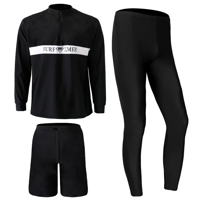 Couples Long Sleeve Rash Guards Multi-Piece Swimsuit Swimwear Bathing Suits Surfing Long Pants for Women And Men Beach Wear image 6
