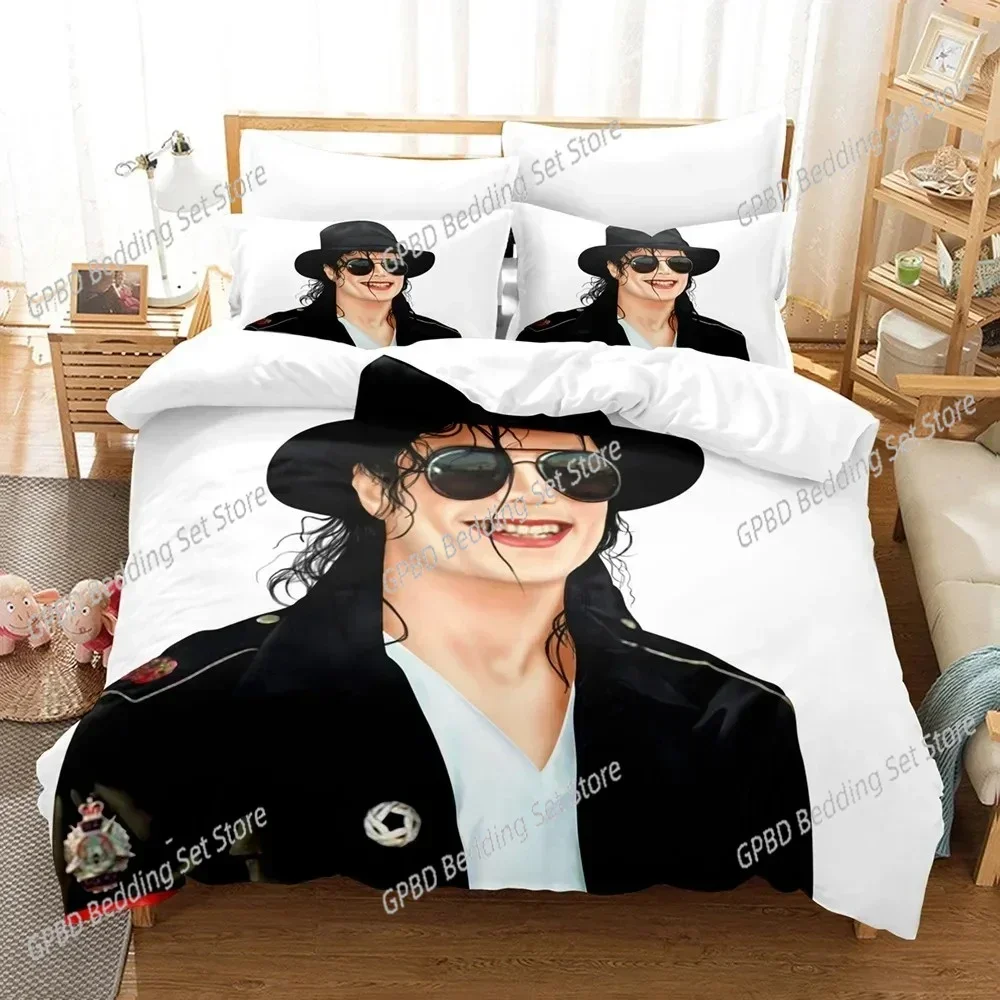3D Print Michael Jackson 3D Bedding Set Duvet Cover Pillowcases Single Twin Full Queen King Size Home Decor Quilt Boys Gift Quil 5
