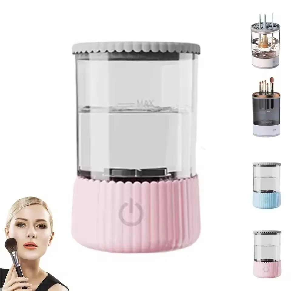 ドライヤー化粧ブラシクリーナーディープクリーニングブラシセット化粧ブラシクリーナーシリコーン自動クリーン化粧ブラシロータリークリーナー