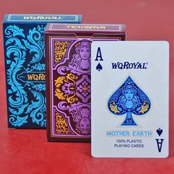 55'li Oyun Kartları Su Geçirmez PVC Buzlu Sihirli Kutulu Plastik Oyun Kartları Seti Poker Kartları Klasik Sihirli Araçlar Masaüstü Oyunları