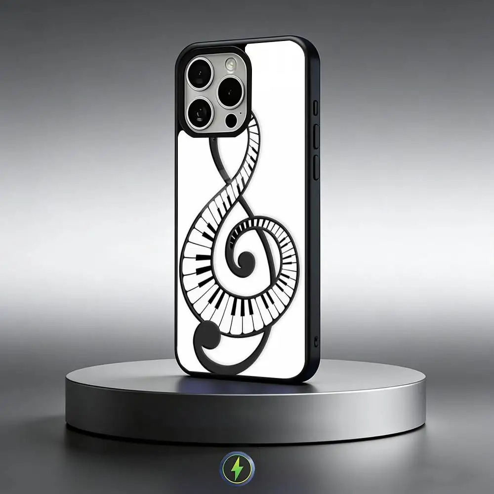 Piano music notation Phone Case For iPhone17,16,15,14,13,12,11 Plus,Pro Max Magnetic For Magsafe Wireless Charging