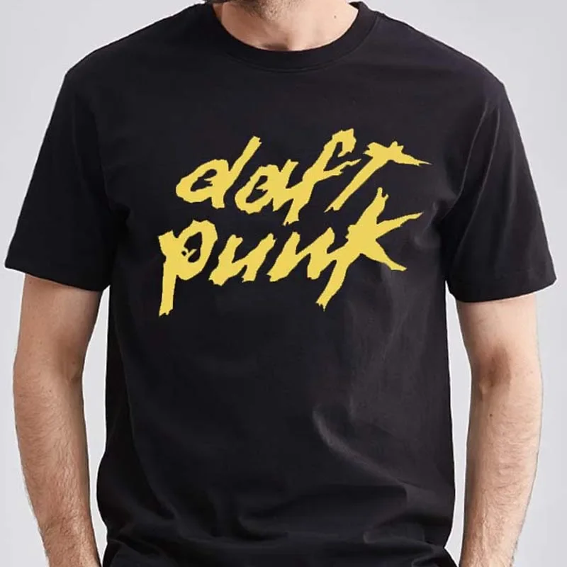 heavyweight Daft Punk Printed Man Cool Electronic House Music Streetwear Dance DJ Tops Vintage Male Short Sleeve Clothing Ropa