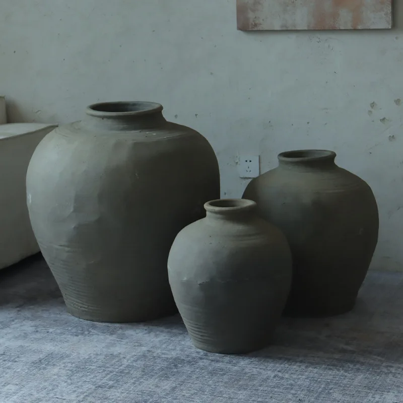 American Style Ceramic Planter Pot Wabi Sabi Rustic Finish Ideal Accent for Minimalist Living Space Vases Home Decor FYVA