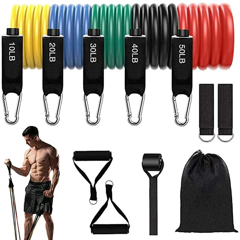 New Resistance Bands 150 LBS Sport Elastic Fitness Rubber Bands Yoga Exercise Gum Traning Expander Tape Home Gym Equipment