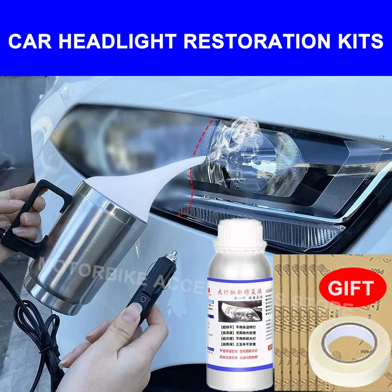 

Car Headlight Restoration Polishing Kits Liquid Evaporator Polymer Headlamp Scratch Remover Repair Car Headlight Renovation Tool