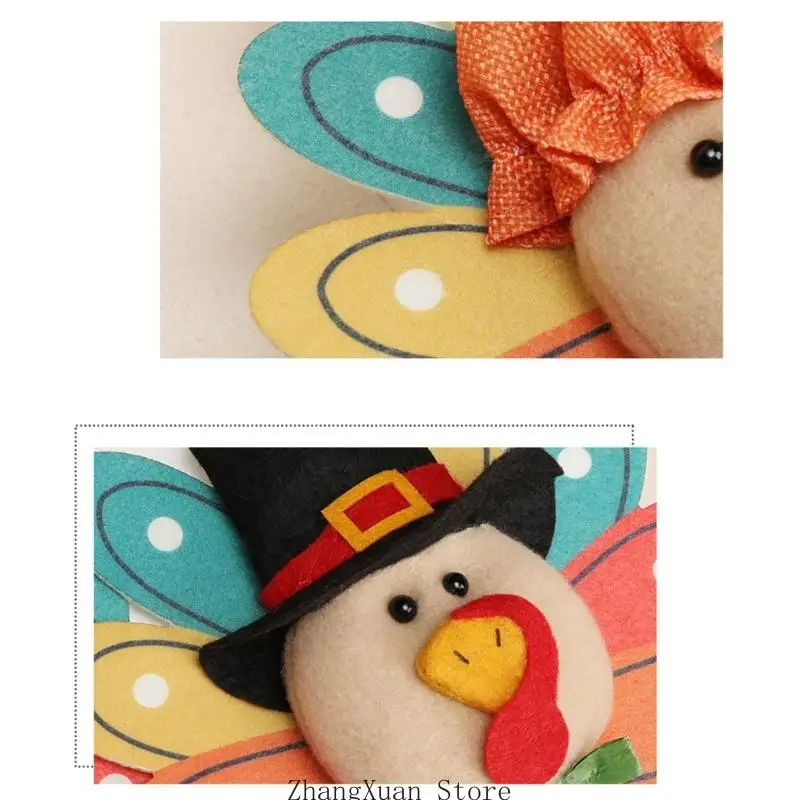 Turkey Handle Covers for Refrigerator or Oven Fall Holiday Kitchen Decors 3XUF