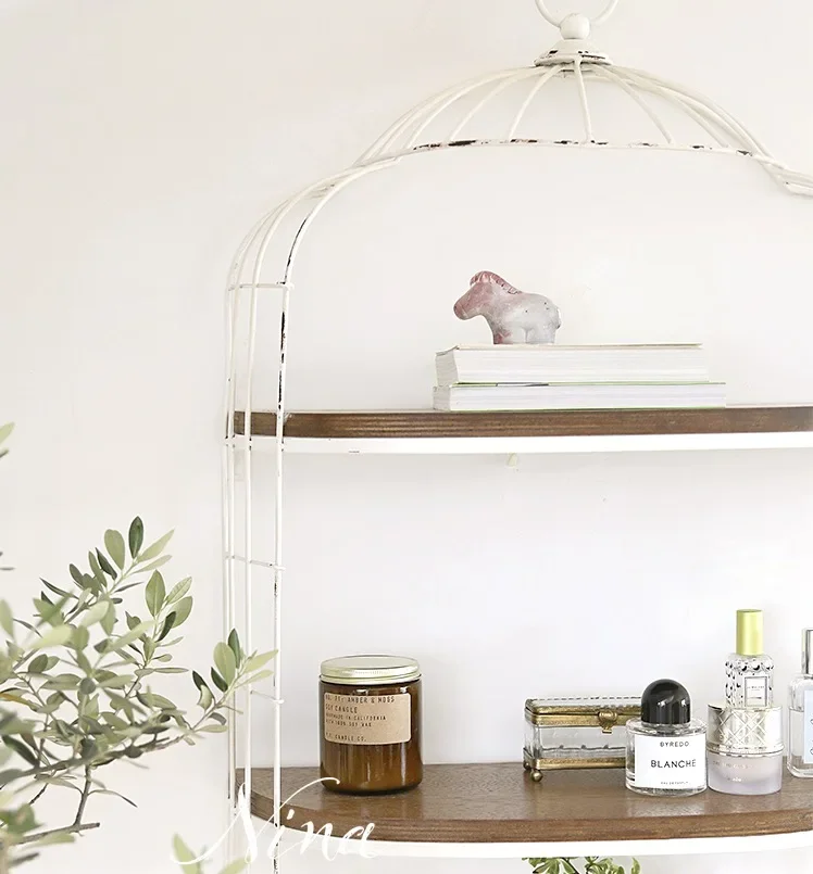 Retro Country Decorative Wall Hangings Small Shelf Storage Rack Storage Rack