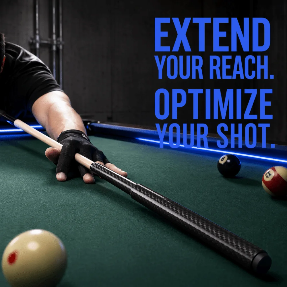 Carbon Fiber Pool Cue Extension Aluminum Alloy Threaded Connection Inch Carbon Fiber Pool Black Lightweight