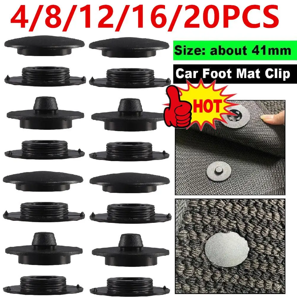 Universal Car Floor Mat Anti-Skid Fixer Grips Double Layer Fixed Clips Set Arpet Fixing Clamps Buckle Fixer Car Accessories