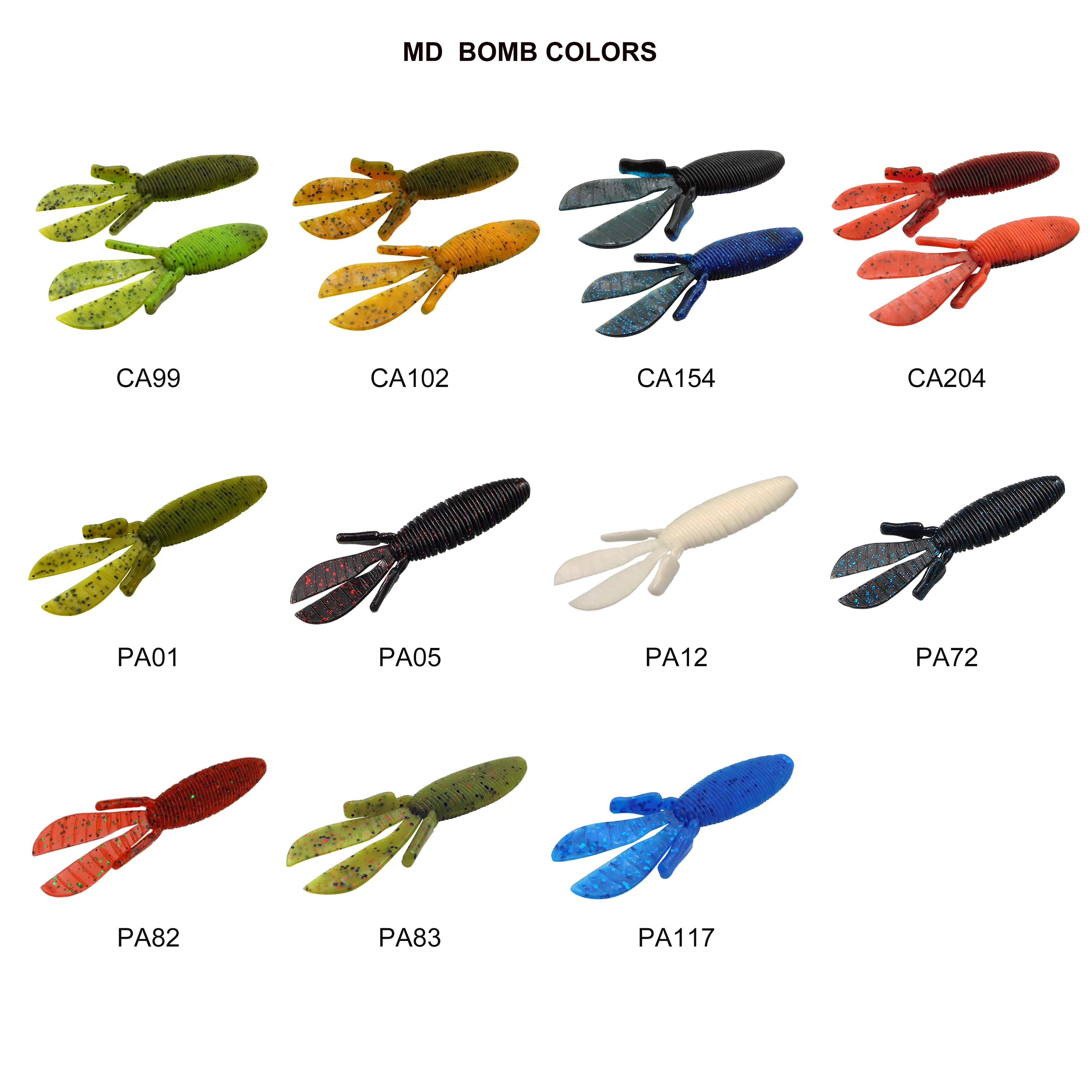 ESFISHING Isca Artificial Soft Plastics Baits MD Craw 95mm 6pcs Injiect Salts Crawfish Pesca Fishing Lure Tackle For Bass