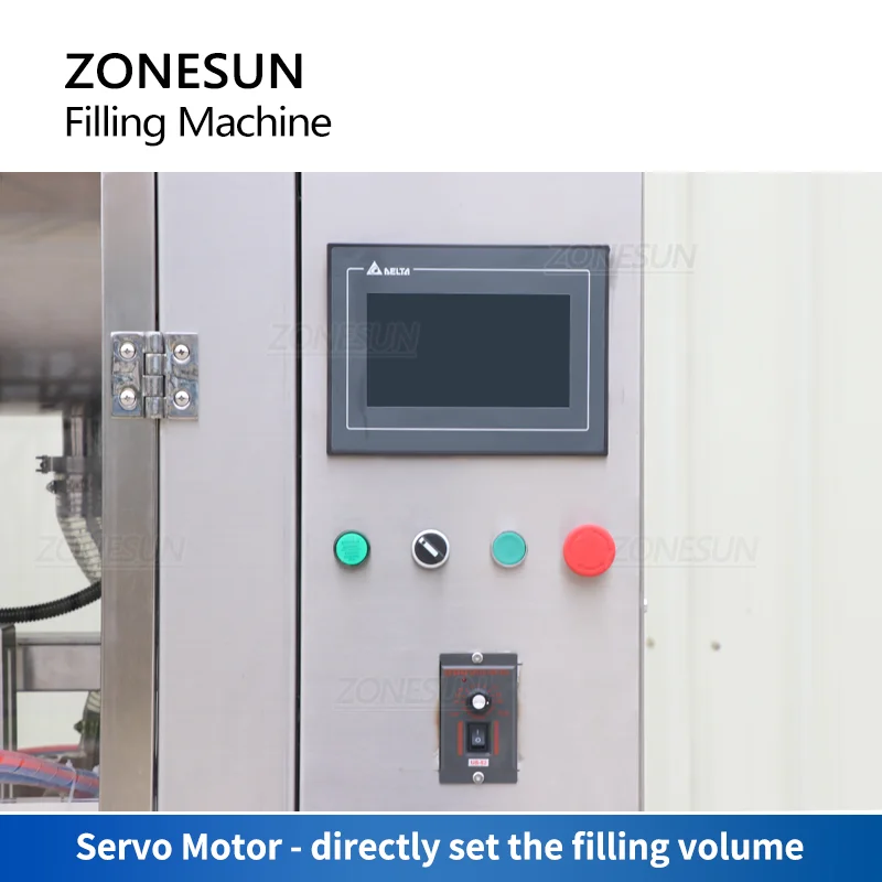 Paste Filling Machine Automatic 4 Heads Servo Motor Piston Pump Cosmetic Peanut Butter Sauce Thick Liquid ZS-SV4P ZONESUN