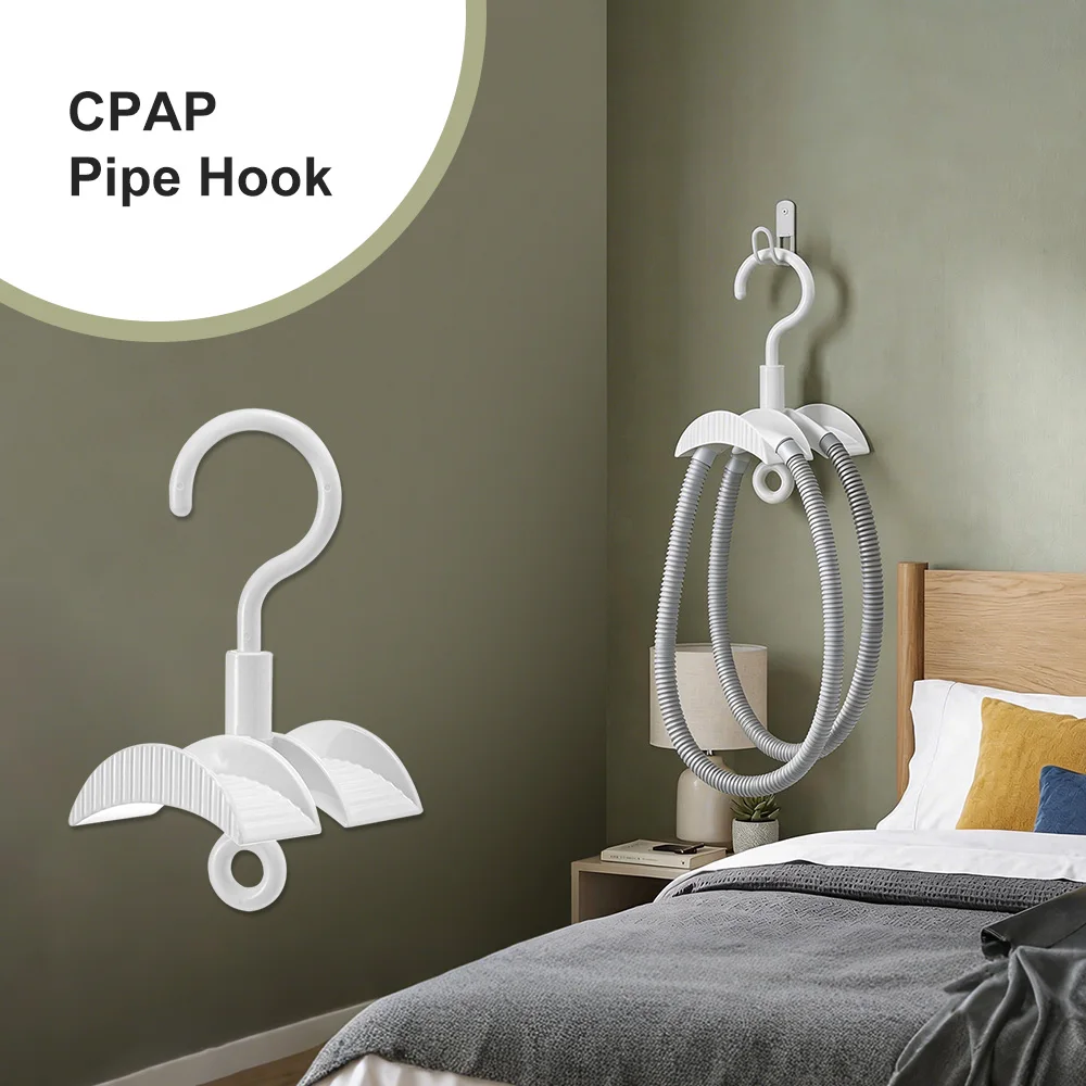 Hose Hanger for CPAP Mask Hook & Tubing Anti-Slip Prevents Hose Tangle CPAP Hose Holder for Bed with Anti-decoupling Function
