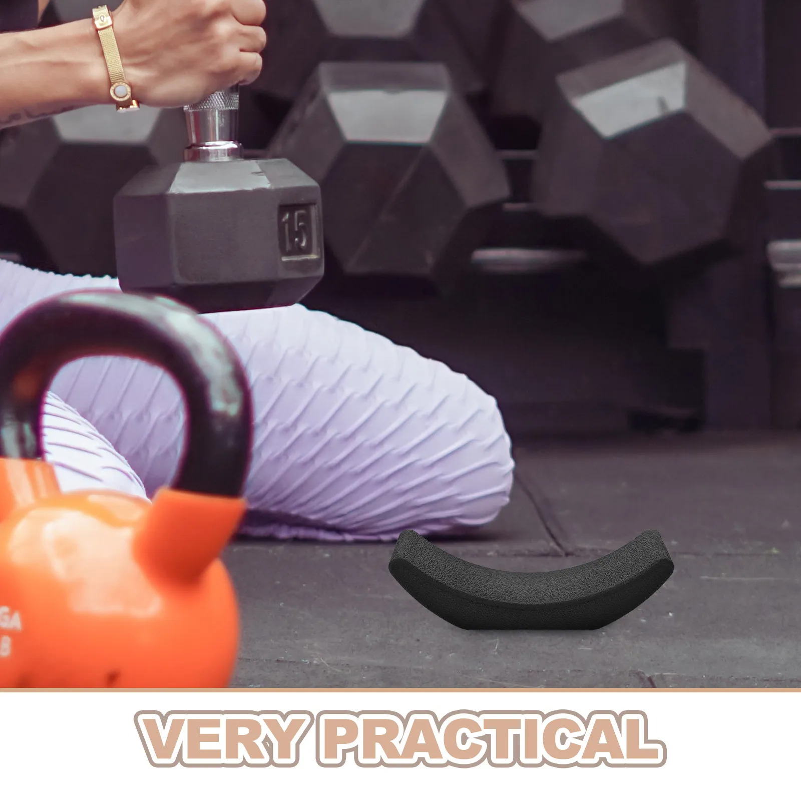 4Pcs Dumbbell Rack Stand Rubber Shockproof Pads High Elastic Noise Reducing Weight Holder Non Slip Floor Mat Home Gym Storage view 4