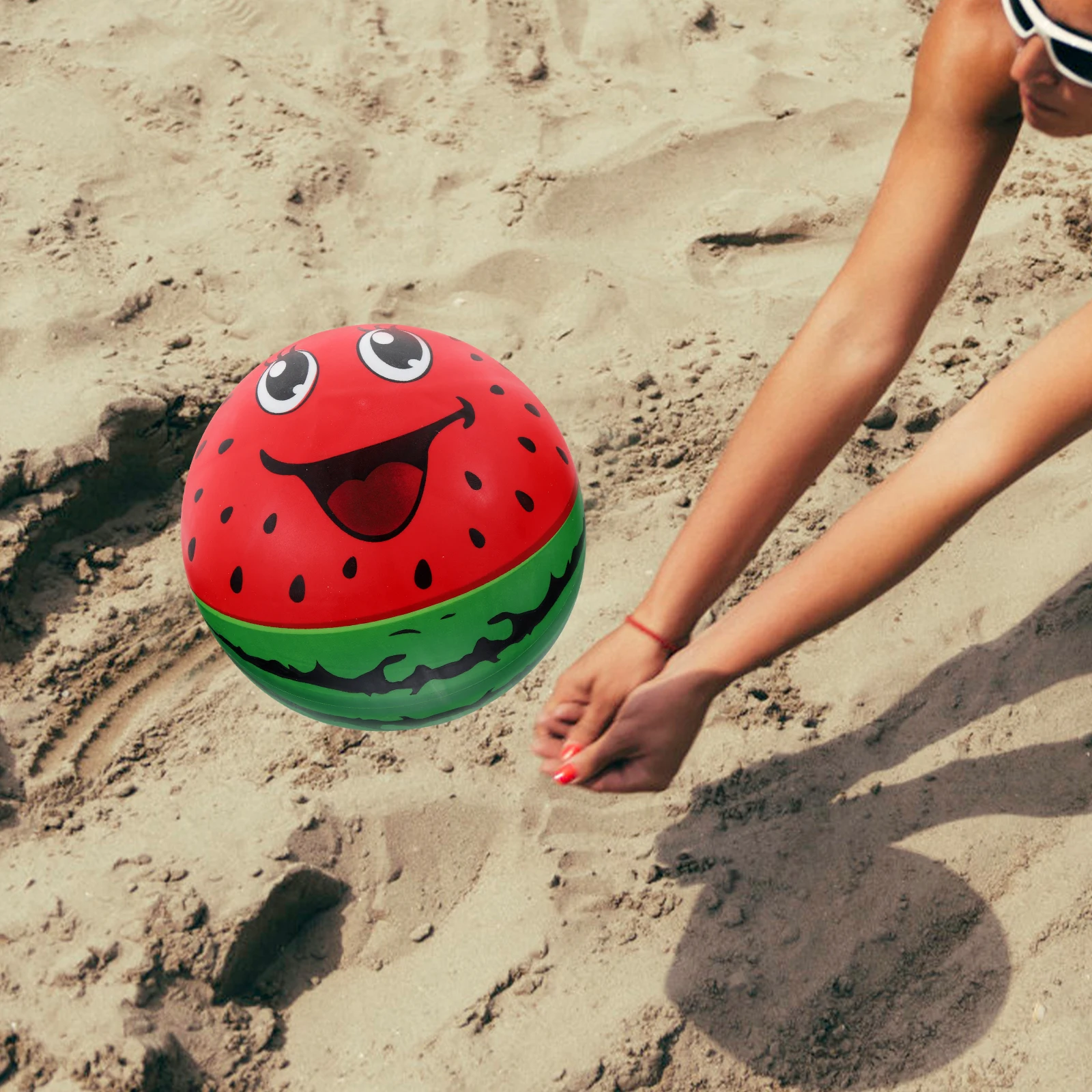 

2Pcs Fun Watermelon Themed Inflatable Ball for Beach Swimming Pool Party Bouncing Game Outdoor Summer Recreation Play