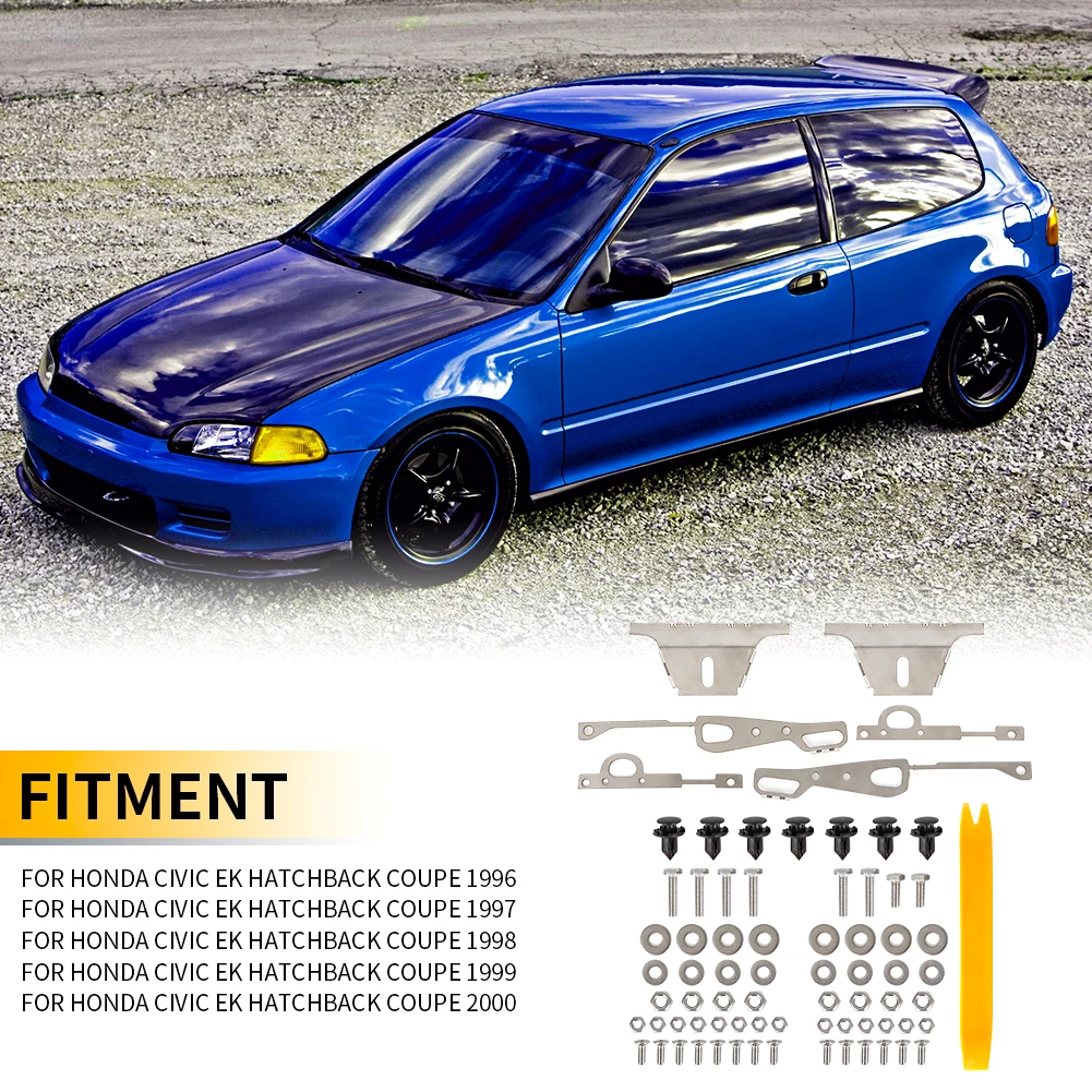 Front And Rear Bumper Lifts For Honda Civic 96-00 EK Hatchback Coupe With Hardware Hatch Car Accessories