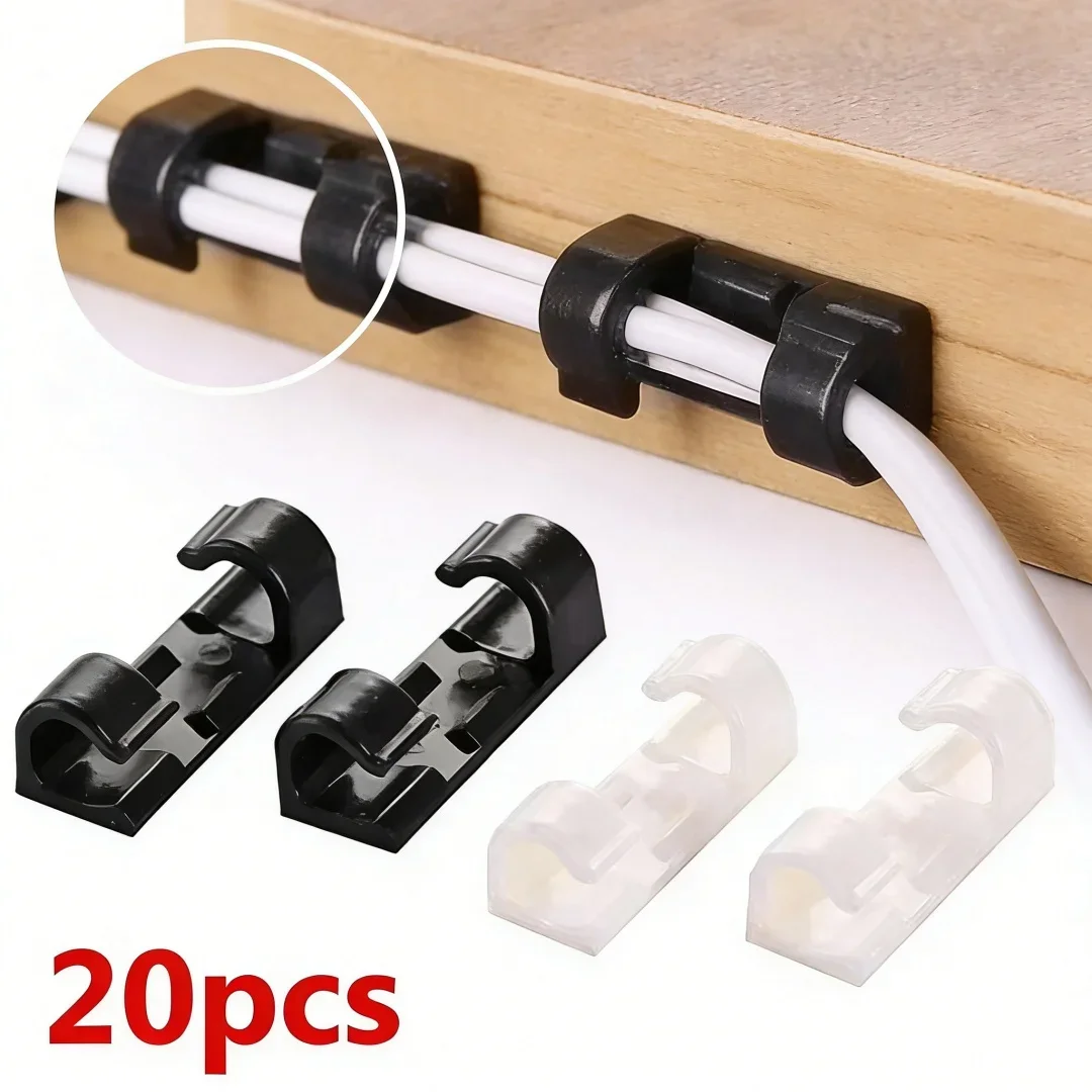 No-punch Cable Manager, Wall Sticker, Traceless Wire Storage, Fixed Self-adhesive Wire Clip, Network Cable Routing Artifact