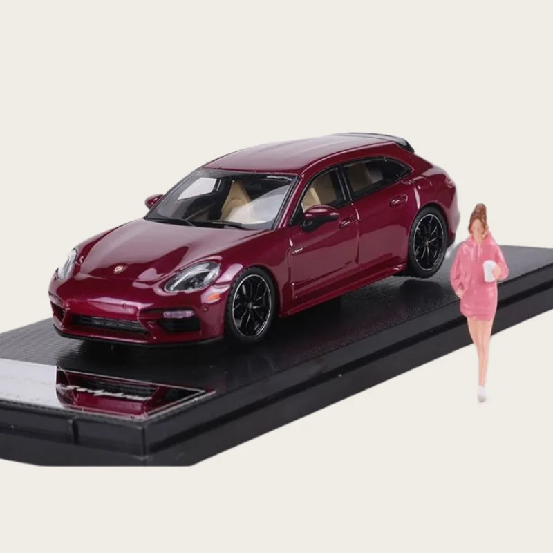Liberty diecast 1/64 escala porsche liga modelo carros porsche pamela turbo s roxo jogar veículos brinquedos para meninos presente caixa original