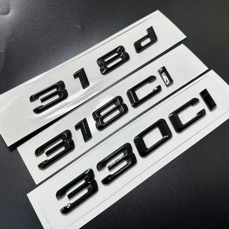 3D ABS Chrome Black Car Trunk Letters For BMW 316ci 318ci 320ci 325ci 328ci 330ci 330d Logo Emblem Badge Sticker Accessories