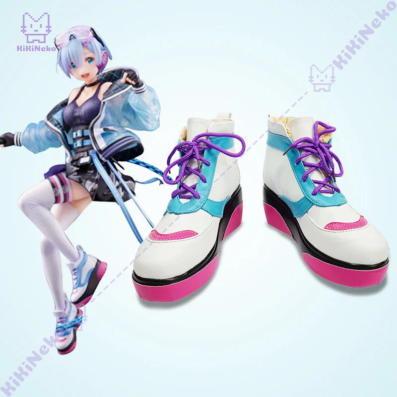 

Anime Re Zero Rem Cosplay Shoes Rem Cosplay Boots For Comicon Party Adult Women Men