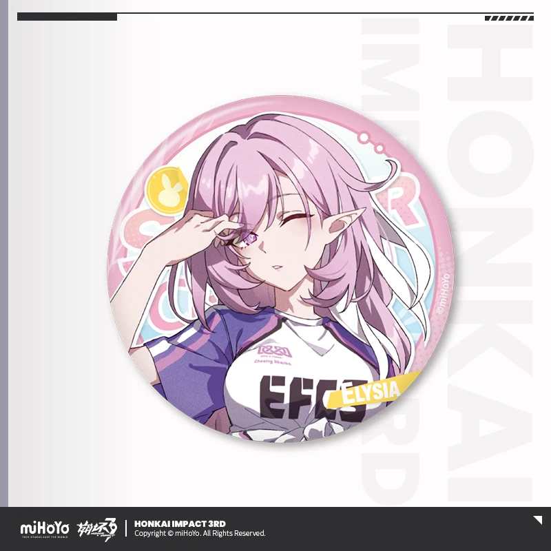 Presale Honkai Impact 3rd Official Merch miHoYo Original YYXR Theme Series Badge Elysia Mobius Pardofelis