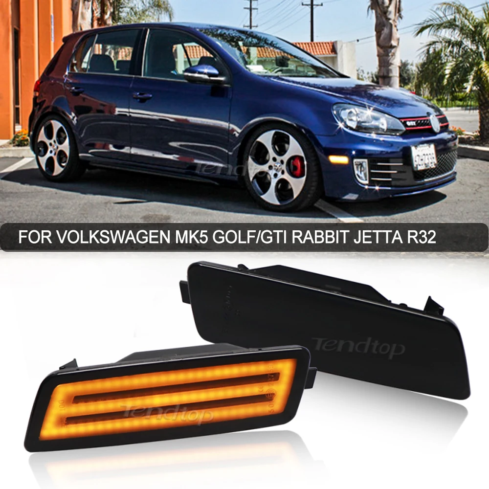 For Volkswagen 2006-2009 MK5 Golf/GTI Rabbit 2005-2010 Jetta  Sidemarker Lamp Side Marker Light Amber Yellow Signal view 4