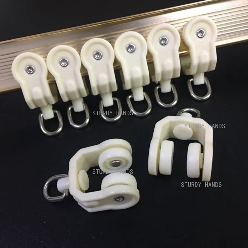 

30 шт. толстые и прочные шкивы для карнизов, аксессуары и аксессуары для карнизов