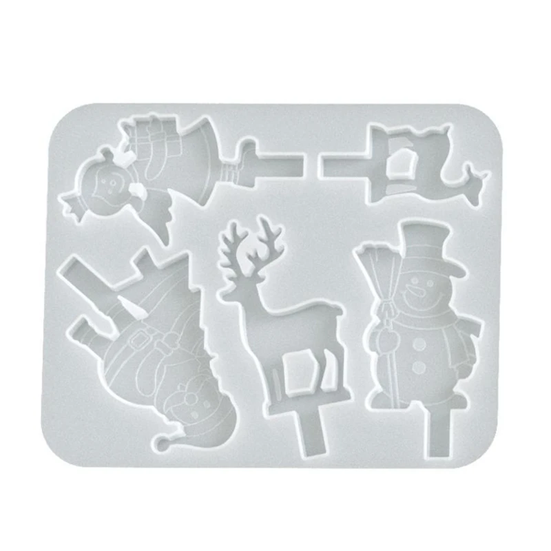 Figurines Moulds Christmas Theme Silicone Texture for Decorations Crafting and Holiday Party Supplies