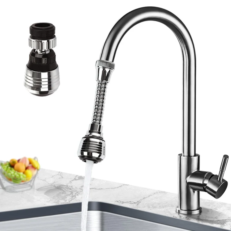 360-Grad-Einstellung Wasserhahn-Verlängerungsrohr Wasserspardüse Filter Küchenwasserhahn Wassersparend für Waschbecken Wasserhahn Badezimmer – Detail 2